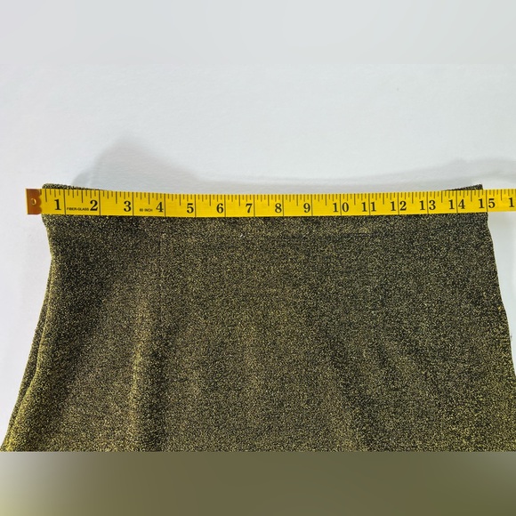 Michael Michael Kors NWT Asymmetrical Hemline Mini Skirt in Black & Gold Size:M - Picture 14 of 15